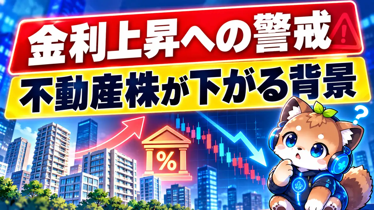 金利と不動産株の関係｜金利上昇への警戒と下落の背景
