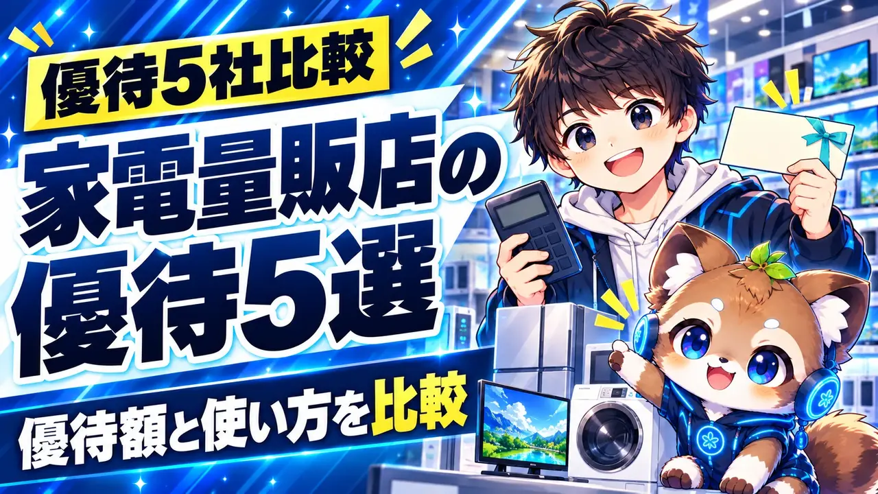 家電量販店の優待5選｜優待額と使い方を比較（たくとAI相棒）
