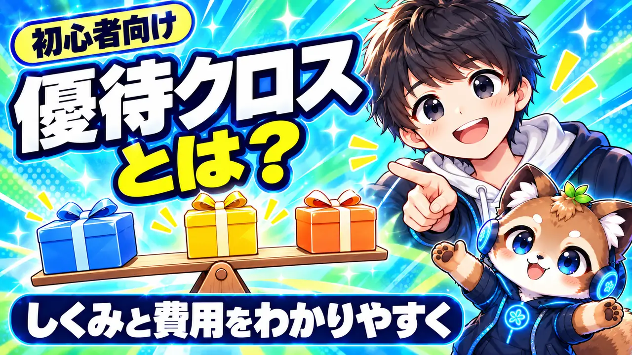 優待クロスとは？初心者向け｜しくみと費用をわかりやすく（アイキャッチ）